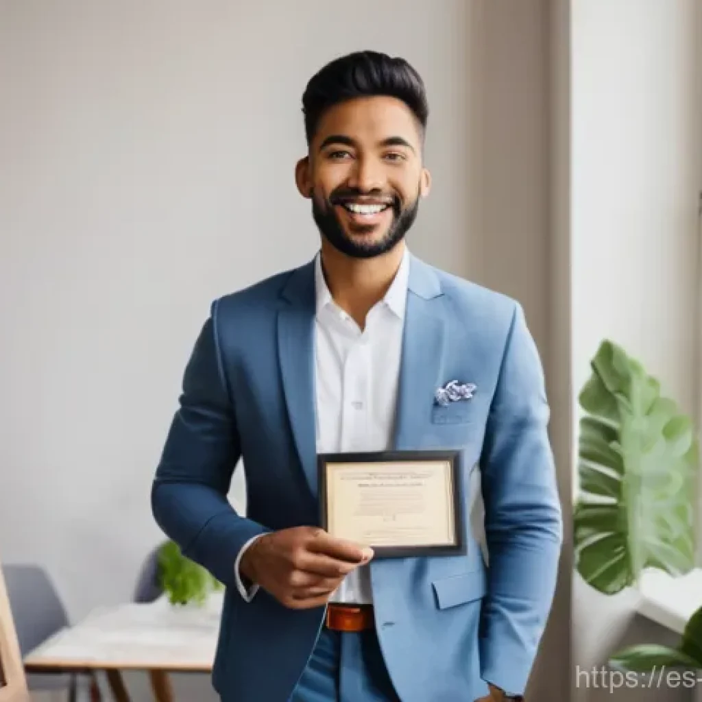 사진 자격증 취득 후 커리어 로드맵 작성법 - **Prompt:** "A young, diverse photographer in their late 20s, radiating joy and determination, proud...