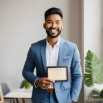 사진 자격증 취득 후 커리어 로드맵 작성법 - **Prompt:** "A young, diverse photographer in their late 20s, radiating joy and determination, proud...